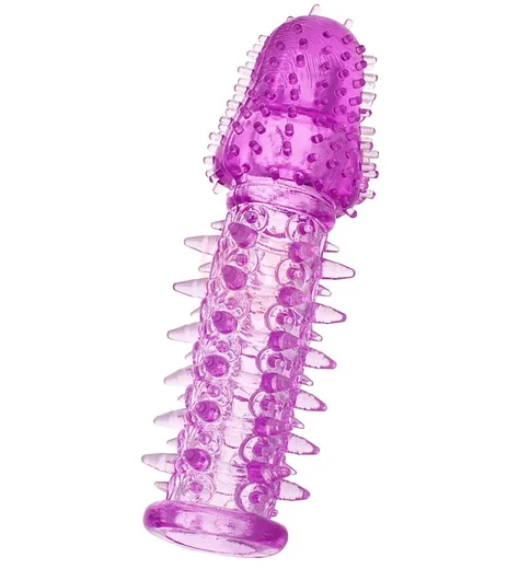 Насадка Toyfa гелевая с рядами усиков фиолетовая фото 1