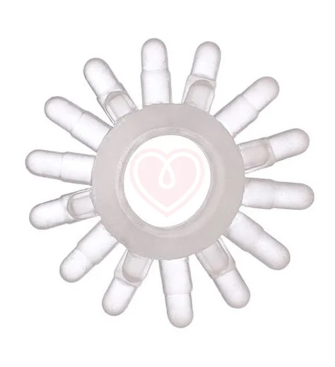 Кольцо эрекционное Toyfa Love Ring с усиками прозрачное фото 1