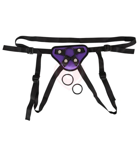 Пояс для страпона со сменными кольцами Universal Harness фиолетовый фото 1