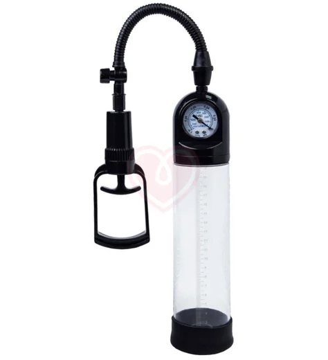 Вакуумная помпа с манометром ToyFa A-Toys 20 см чёрная фото 1