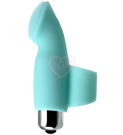 Вибронасадка на палец для клиторальной стимуляции Jos Bliss бирюзовая фото 1