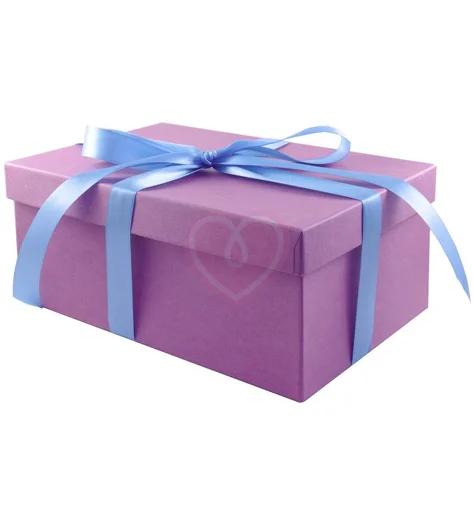 Подарочная коробка 21х14 см сиреневая фото 1
