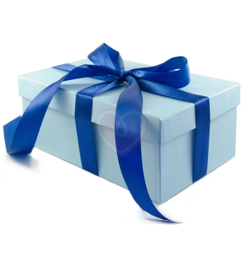 Подарочная коробка 21х14 см голубая фото 1