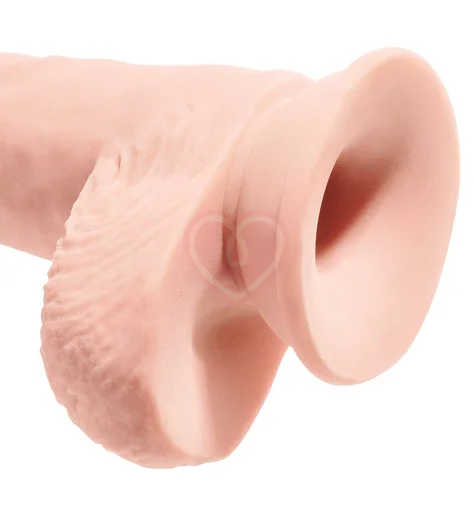 Фаллоимитатор с мошонкой на присоске King Cock Triple Density 20 см телесный фото 3