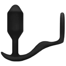 Утяжелённая анальная вибропробка с эрекционным кольцом b-Vibe Snug & Tug