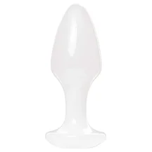 Светящаяся в темноте анальная пробка ToyFa 9,5 см белая