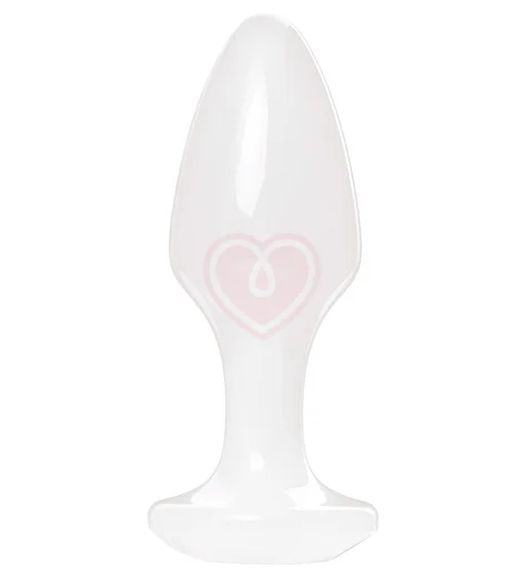 Светящаяся в темноте анальная пробка ToyFa 9,5 см белая фото 1