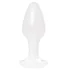 Светящаяся в темноте анальная пробка ToyFa 9,5 см белая фото 1