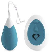 Виброяйцо с пультом управления Anna Vibrating Egg бирюзовое
