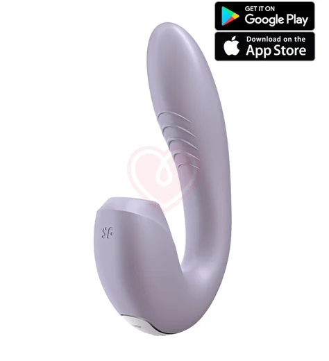 Гибкий вибратор с вакуумным стимулятором и приложением Satisfyer Sunray сиреневый фото 1