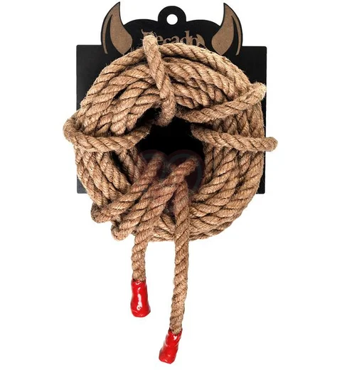 Джутовая веревка для шибари Pecado BDSM 10 метров коричневая фото 1