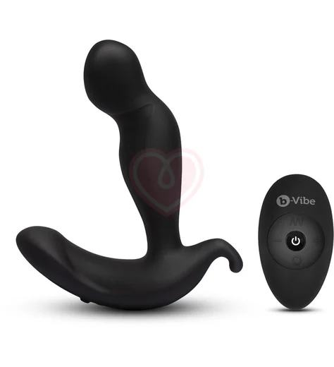 Стимулятор простаты с вращающейся головкой b-Vibe 360 Plug и пультом ДУ черный фото 1