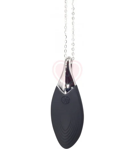 Клиторальный вибратор-кулон Liberty Leaf чёрный фото 1