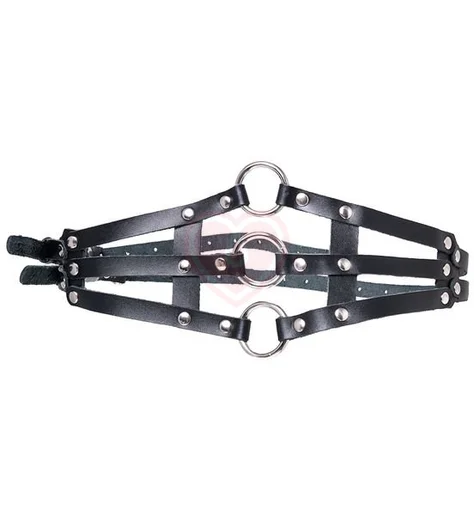 Пояс-портупея с тремя ремнями Pecado BDSM черная фото 2