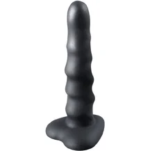 Ребристый фаллоимитатор на присоске в форме сердца Flow Unicorn чёрный