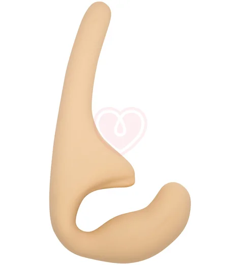 Безремневой страпон Natural Seduction бежевый фото 1