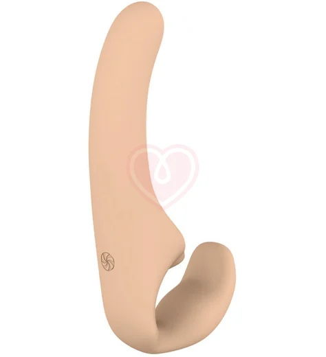 Безремневой страпон Natural Temptation бежевый фото 1