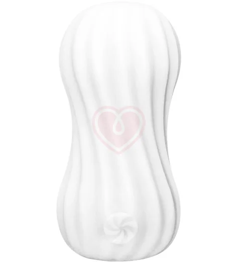 Мастурбатор с двойным рельефом Marshmallow Fuzzy белый фото 1