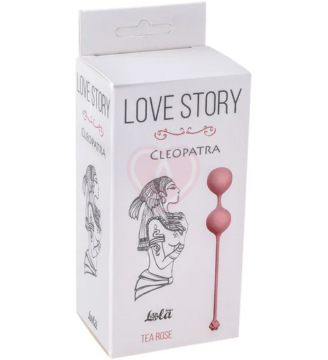 Вагинальные шарики Love Story Cleopatra Tea Rose розовые фото 2