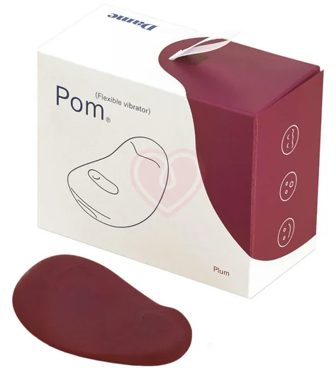 Гибкий мини-вибратор Dame Products Pom бордовый фото 6