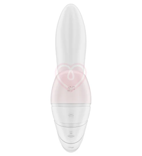 Вибратор с вакуумным стимулятором Satisfyer Supernova белый фото 4