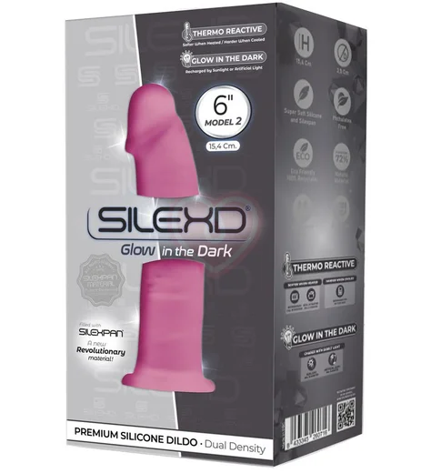 Светящийся фаллоимитатор на присоске SileXD Model 2 15,5 см фото 2