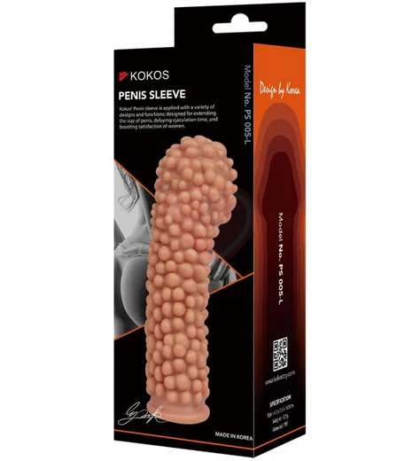 Стимулирующая насадка с крупными пузырьками Kokos Penis Sleeve PS005-L фото 3