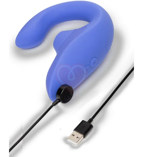 Вибратор для зоны G c бесконтактной стимуляцией клитора Womanizer Blend голубой фото 8