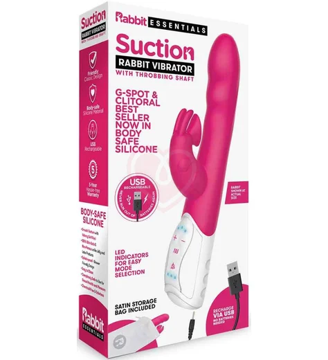 Вибратор-кролик с эффектом всасывания Clitoral Suction Rabbit розовый фото 10