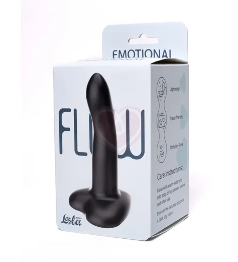 Фаллоимитатор на присоске в форме сердца Flow Emotional чёрный фото 6