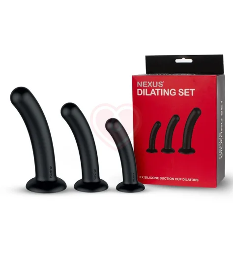 Набор из 3 расширителей на присоске Nexus Silicone Dilator чёрный фото 2