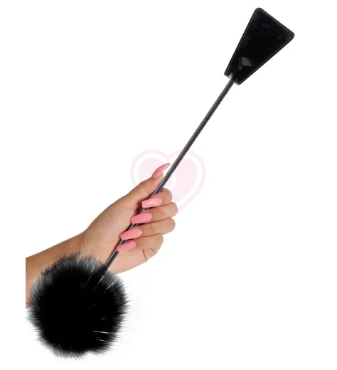 Стек Pipedream Feather Crop с пуховкой на конце чёрный фото 2