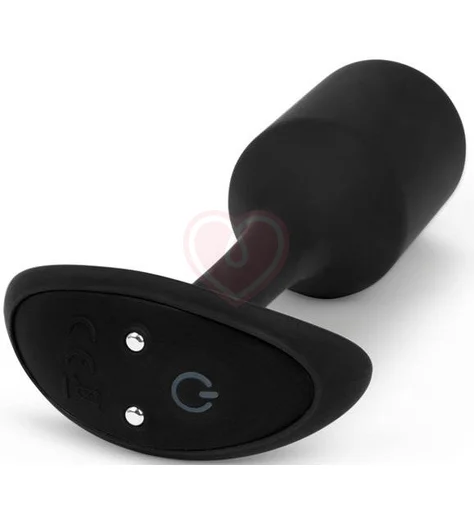 Утяжелённая анальная вибропробка b-Vibe Vibrating Snug Plug 2 малая чёрная фото 3