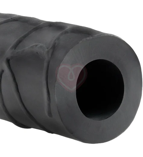 Удлиняющая и утолщающая насадка для пениса Mega Extension 23 см черная фото 2