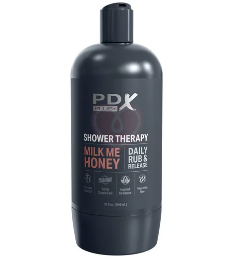 Мастурбатор вагина в бутылке геля Shower Therapy Milk Me Honey Tan мулатка фото 3