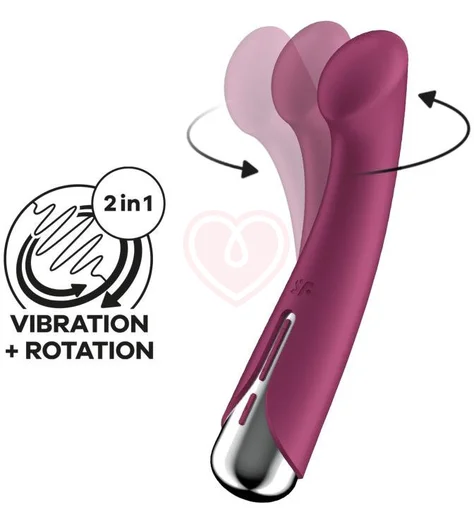 Вибратор для зоны G с ротацией Satisfyer Spinning G-Spot 1 бордовый фото 3