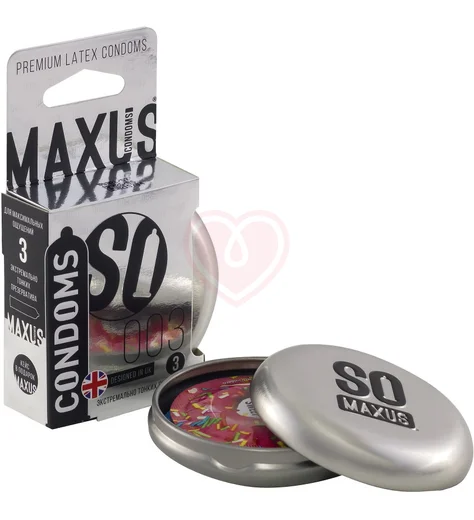 Ультратонкие презервативы Maxus 003 Extra Thin 3 шт с кейсом фото 3