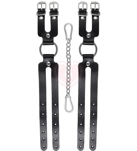Оковы на ноги из двух ремешков Pecado BDSM черные фото 4