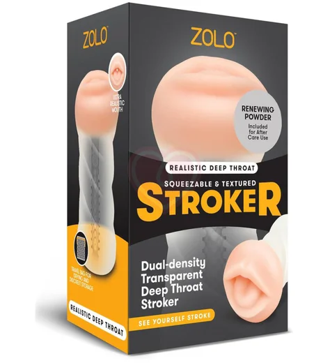 Мастурбатор ротик с рельефом Zolo Deep Throat фото 3