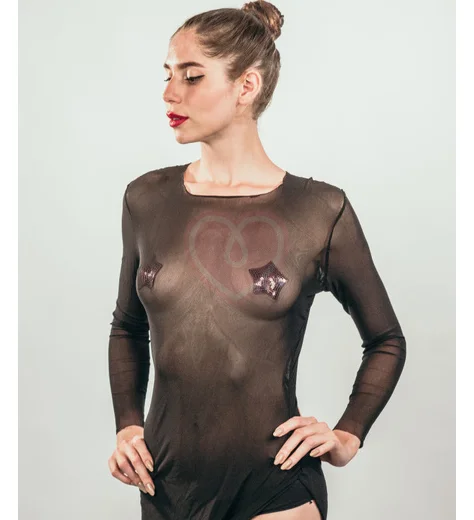 Пэстисы Burlesque Tempest звездочки из пайеток розовые фото 3