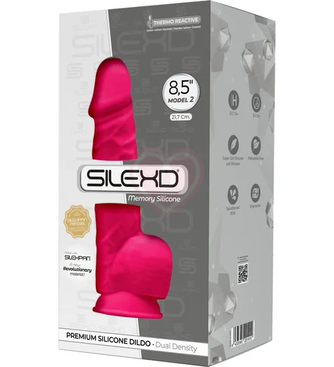 Реалистичный фаллоимитатор Silexd Model 2 21 см розовый фото 2