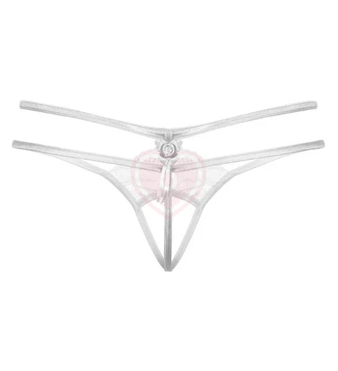 Стринги открытые с бантиком Soft Line Collection белые фото 4