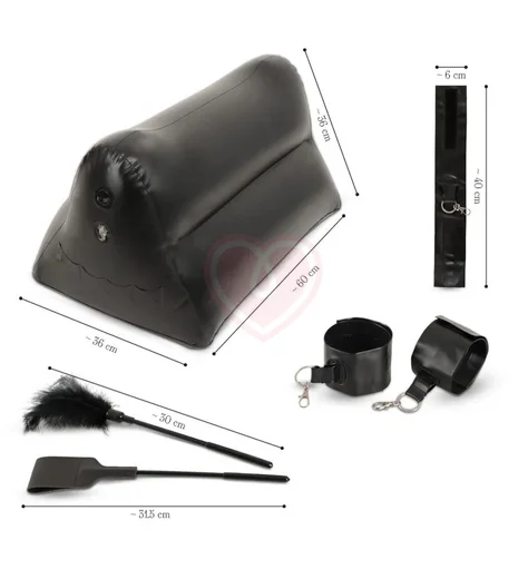 БДСМ набор с надувной подушкой и наручниками Portable Triangle Cushion фото 5