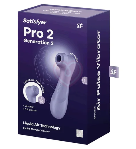 Вакуумный стимулятор с вибрацией Satisfyer Pro 2 Generation 3 сиреневый фото 2