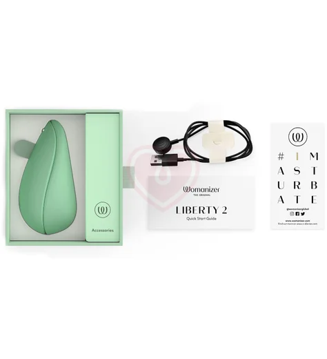 Вакуумный клиторальный стимулятор Womanizer Liberty 2 серо-зеленый фото 6