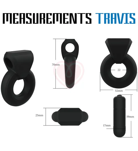 Эрекционное кольцо с вибропулей Velv'Or Rooster Travis черное фото 2