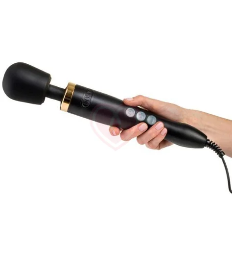 Вибромассажёр в алюминиевом корпусе Doxy Die Cast чёрно-золотой фото 3