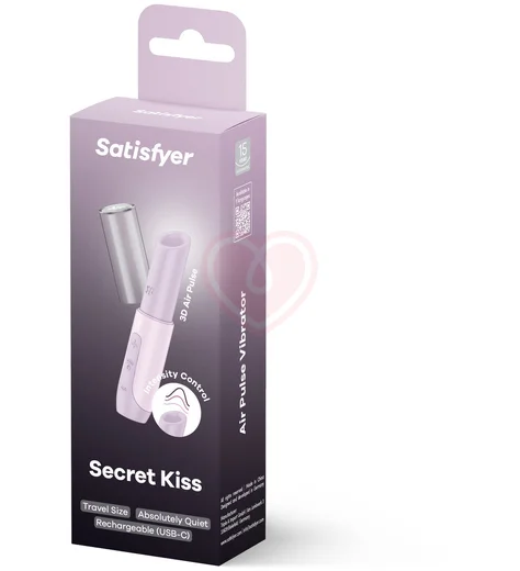 Вакуумно-волновой клиторальный стимулятор помада Satisfyer Secret Kiss сиреневый фото 6