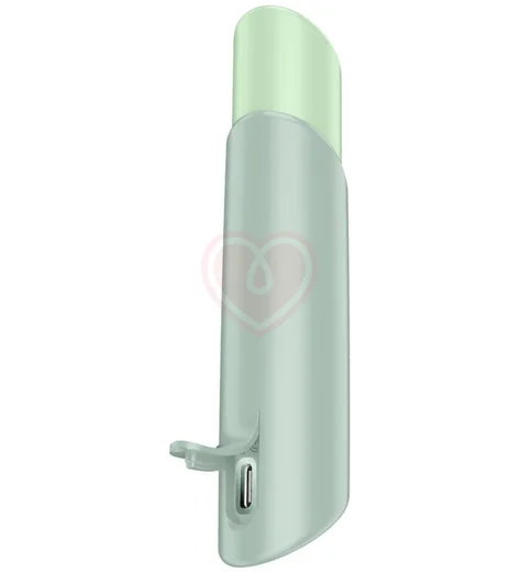 Вакуумно-волновой клиторальный стимулятор помада Satisfyer Naughty Kiss зелёный фото 4