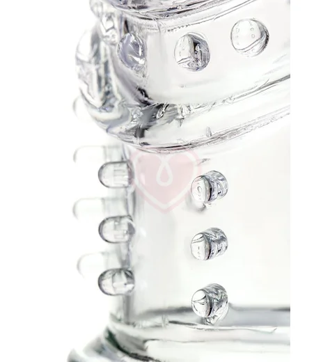 Рельефная стимулирующая насадка на пенис ToyFa A-Toys 15 см фото 3